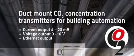 Nový CO2 snímač na montáž do potrubia