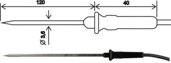 Teplotná sonda 2304-220/0, bez konektora, kábel 1 meter