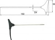 Vpichovacia sonda 2091-250/0, bez konektora, kábel 1 meter