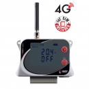 IoT bezdrôtový datalogger teploty pre 2 externé snímače teploty, s dvoma binárnymi vstupmi, vstavaným 4G modemom a IoT SIM kartou